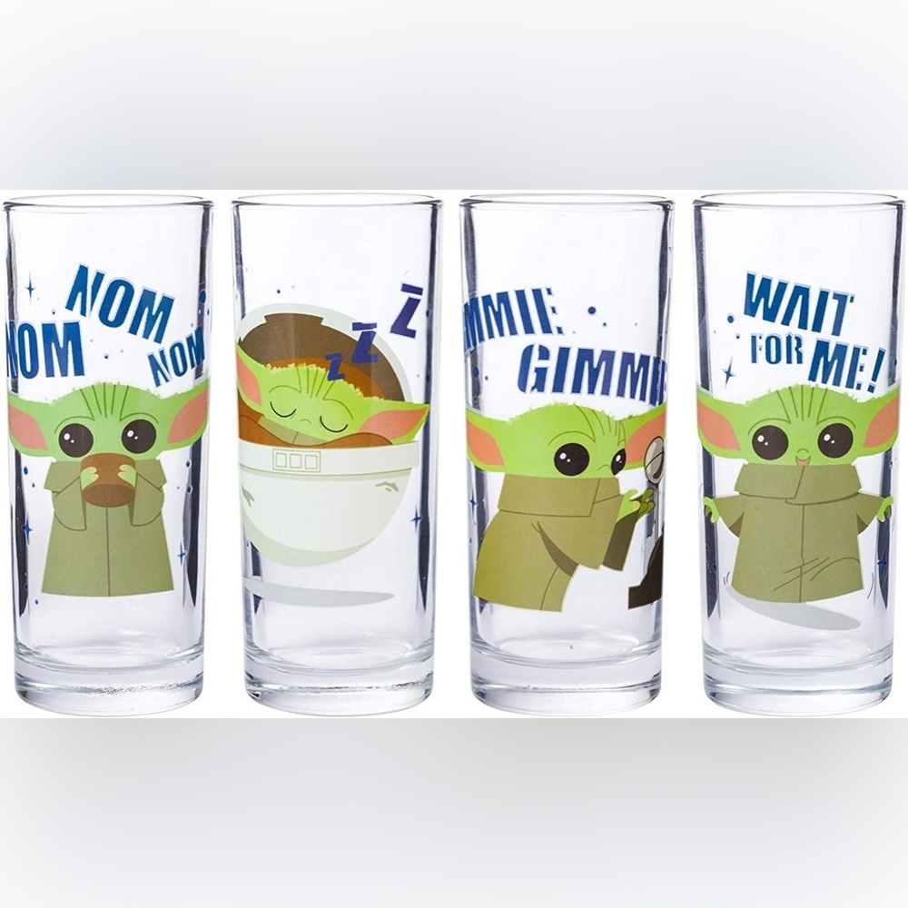 EUC Mandalorian 10oz glasses 4 set